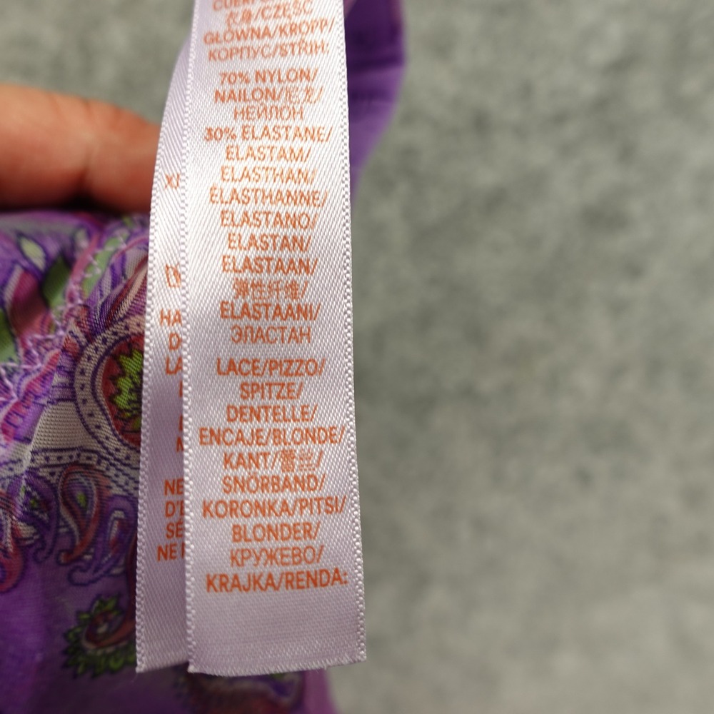Savage X Fenty Womens Bodysuit M Purple Mesh Lace Underwire Y2K Rave Sexy Sheer - Picture 13 of 14
